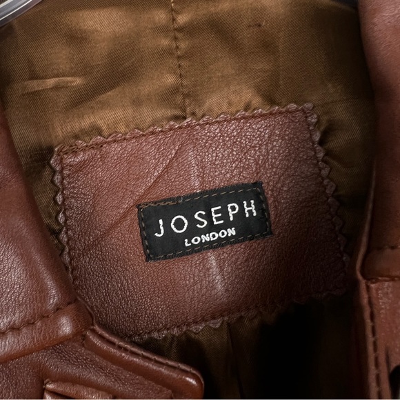 JOSEPH London Leather Shirt Jacket Shacket - Picture 7 of 8
